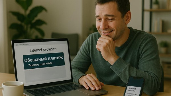 Превью статьи - Как взять доверительный или обещанный платеж на домашний интернет