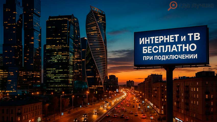 Бесплатный интернет и ТВ в разных городах