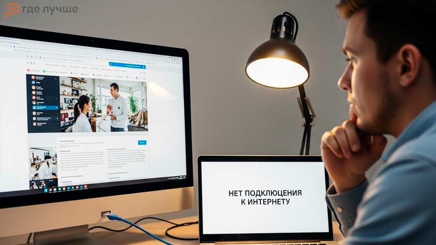 Интернет по кабелю есть, а через Wi-Fi не работает