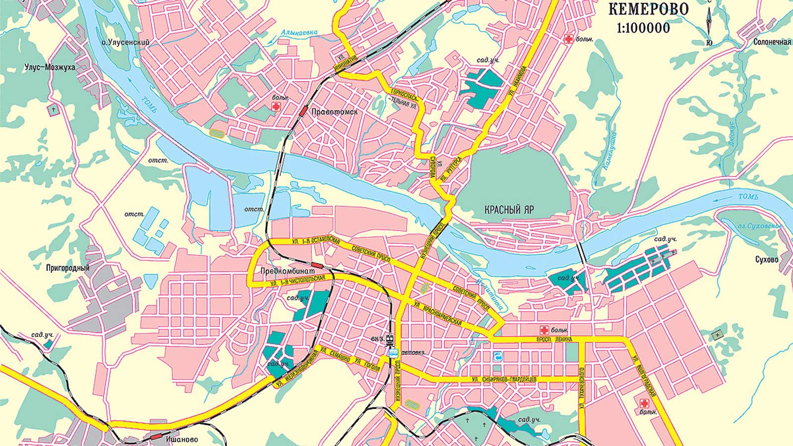 Карта Кемерово