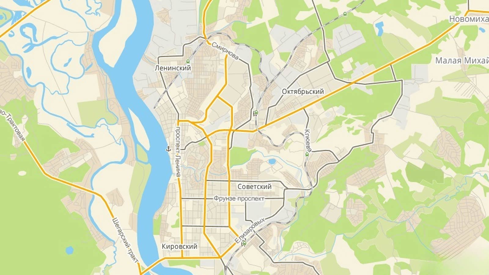 Карта Томска