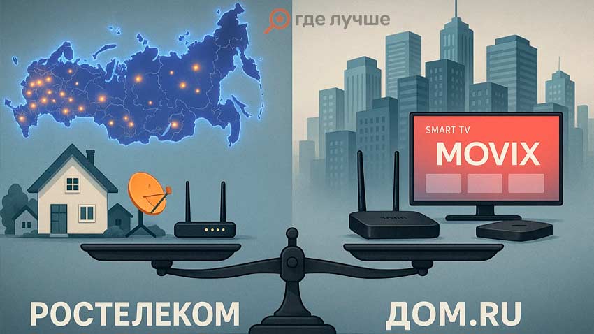 Ростелеком или дом.ру какой интернет лучше